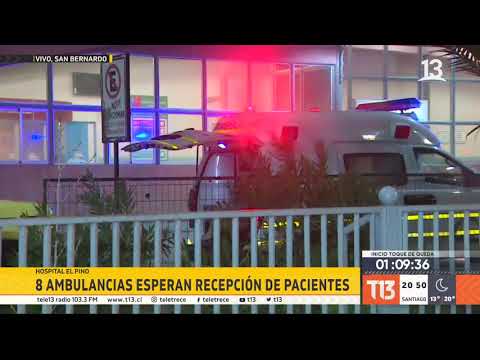 San Bernardo: Ambulancias esperan recepción de pacientes en Hospital El Pino