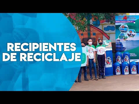 Alcaldía de Managua entrega recipientes de reciclaje al colegio Barrilete de Colores