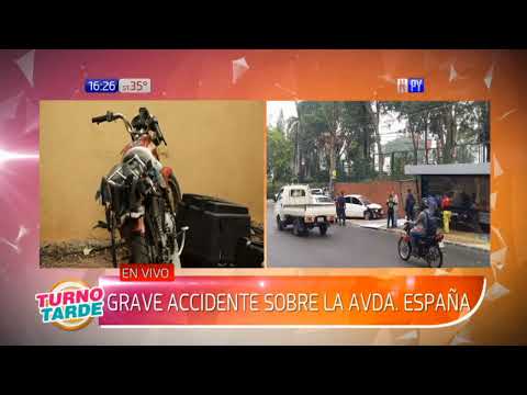 Grave accidente sobre la Avenida España en Asunción