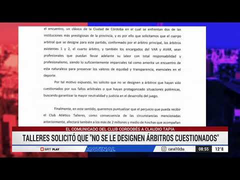 ANDRES FASSI DE TALLERES CONTRA LA AFA DE CHIQUI TAPIA, A DÍAS DEL CLÁSICO CONTRA BELGRANO