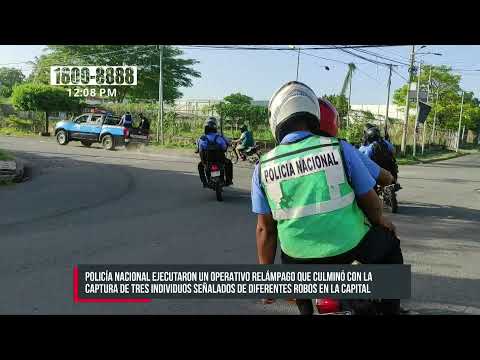 Operativo policial en Managua pone tras las rejas a varios delincuentes - Nicaragua