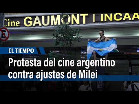 Policía reprime protesta del cine argentino contra ajustes de Milei | El Tiempo