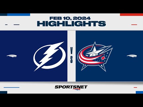 NHL Highlights | Lightning vs. Blue Jackets - February 10, 2024