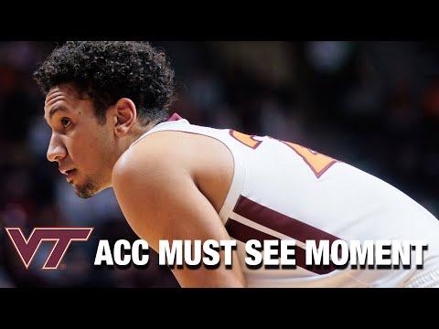 Acc Football Basketball 🏀 Virginia Tech's Keve Aluma Dominates End Of Half | ACC Must See Moment