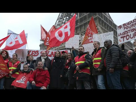 Grève à la tour Eiffel: Sophie Binet (CGT) venue soutenir les salariés | AFP Images