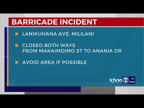 HPD responds to barricade in Mililani, Lanikuhana Ave closed in both directions