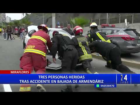 Miraflores: tres heridos deja accidente de tránsito en la bajada Armendáriz (3/3)