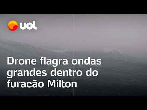 Furacão Milton na Flórida: Drone flagra ondas de até 8 metros dentro do fenômeno; veja vídeo