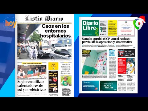 Titulares Prensa Dominicana miércoles 24NOV | Hoy Mismo
