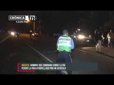 Fatal accidente deja una muerte en la carretera de Masatepe a San Marcos - Nicaragua