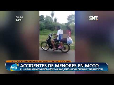 Accidentes de menores en moto