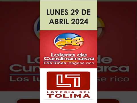 CÓMO GANAR LA LOTERIA DE CUNDINAMARCA y TOLIMA Hoy LUNES 29 de Abril  2024 | RESULTADOS |