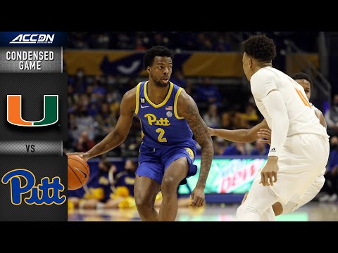 Acc Football Basketball 🏀 Miami vs. Pitt Condensed Game | 2021-22 ACC Men’s Basketball