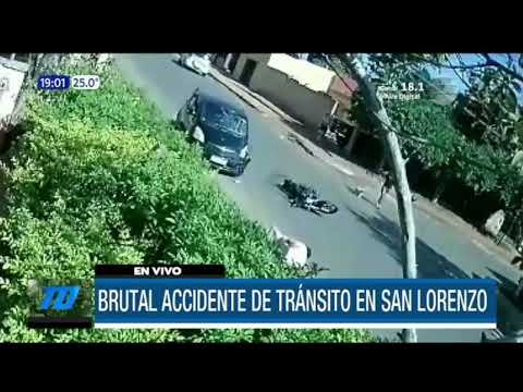 Brutal accidente de tránsito en San Lorenzo