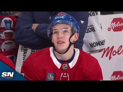 Lane Hutson Makes Save With Empty Net, Springs Cole Caufield For Tying Goal