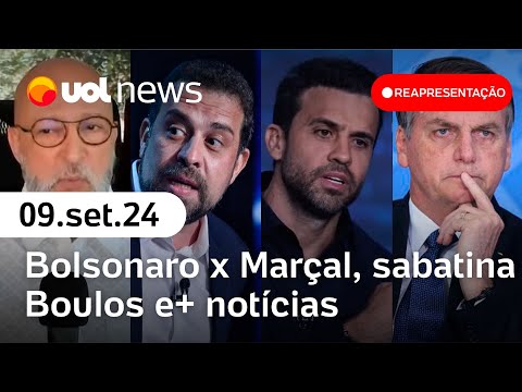 Bolsonaro ataca Pablo Marçal; sabatina com Boulos; Venezuela e+ notícias | Reapresentação UOL News