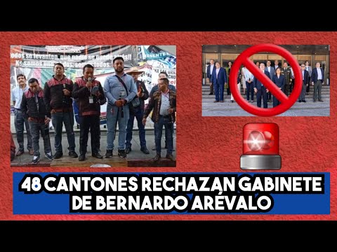 Líderes de los 48 Cantones expresan descontento con el Gabinete de Gobierno de Bernardo Arévalo