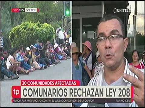 04102022   DAVID LANDIVAR   COMUNARIOS DE PORONGO PROTESTAN EN LA GOBERNACION    UNITEL