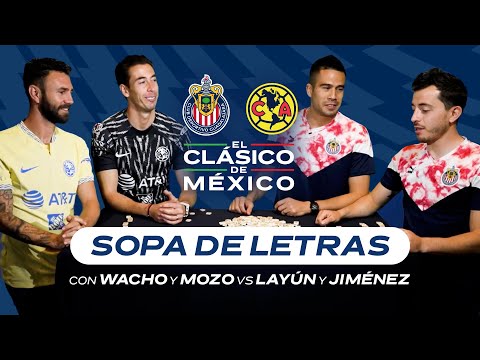 RETO Sopa de Letras | Oscar Jiménez y Miguel Layún vs Miguel Jiménez y Alan Mozo | Chivas vs América