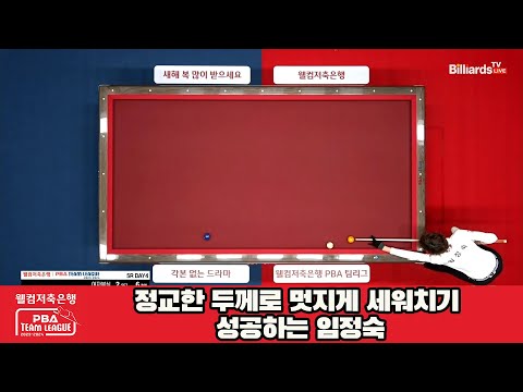 정교한 두께로 멋지게 세워치기 성공하는 임정숙[웰컴저축은행 PBA 팀리그 23-24 5R]