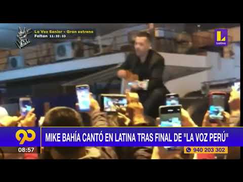 ? Mike Bahía cantó en Latina tras final de La Voz Perú
