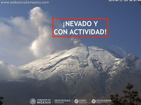 #POPOCATÉPETL | ¡Nevado y con actividad! El #Volcán #EnVivo