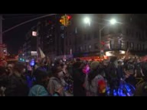 BLM demonstrators joined by other groups in NYC