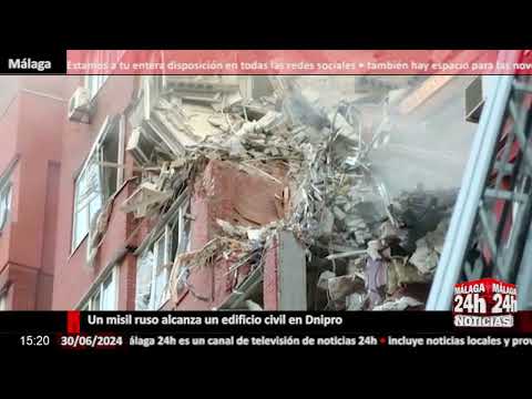 Noticia - Un misil ruso alcanza un edificio civil en Dnipro
