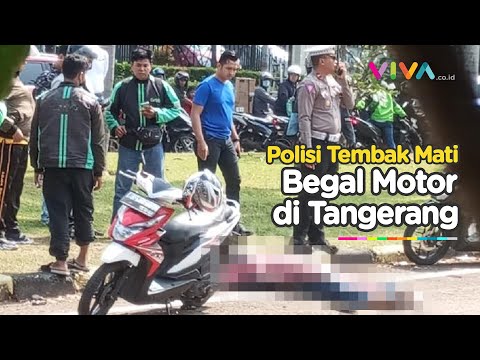 MENCEKAM! Detik-detik Begal Motor Tewas Ditembak Mati Polisi