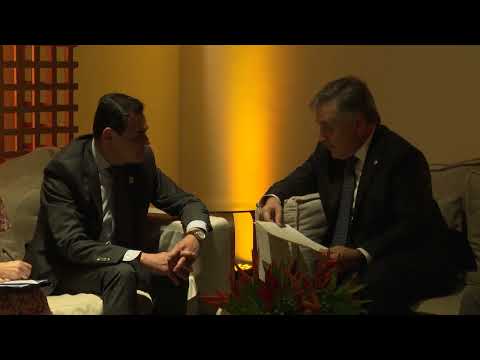 Imágenes de reunión bilateral entre cancilleres de Uruguay y Paraguay