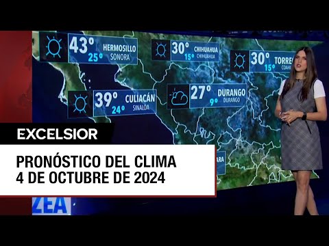 Clima para hoy 4 de octubre de 2024