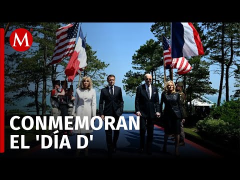Joe Biden y Emmanuel Macron conmemoran 80 aniversario del 'Día D' en Normandía