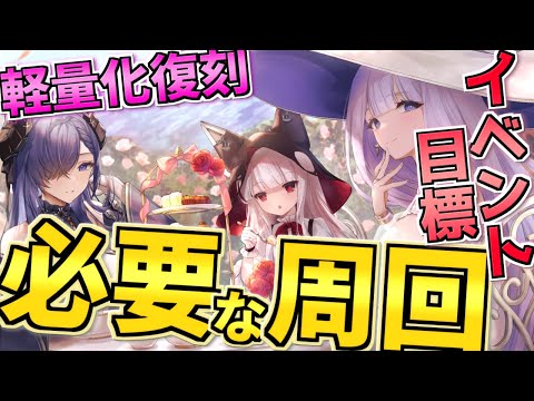 開催期間は1週間！軽量化復刻イベントで艦船,装備,建造チケットを入手するために最低限必要な周回を紹介します！【アズレン】