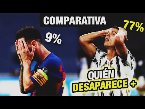 CRISTIANO RONALDO VS MESSI - QUIÉN DESAPARECE MÁS (PECHO FRÍO) - COMPARACIÓN CHAMPIONS LEAGUE