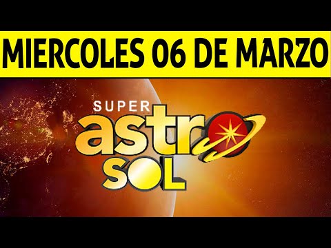 Resultado de ASTRO SOL del Miércoles 6 de Marzo de 2024  SUPER ASTRO