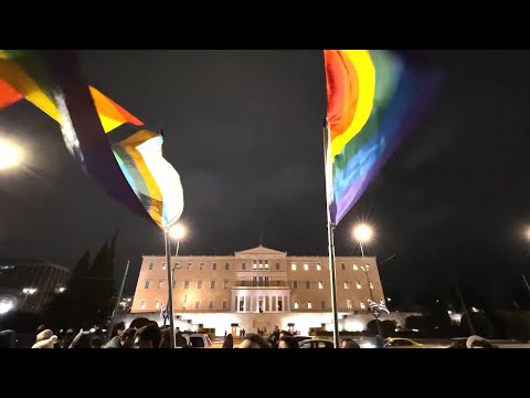 Celebrations in Athens as Greece legalizes same-sex civil marriage
