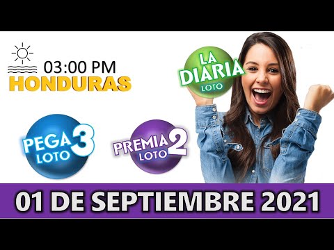 Sorteo 03 PM Loto Honduras, La Diaria, Pega 3, Premia 2, Miércoles 01 de septiembre 2021 |?