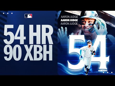 MULTIPLE SEASONS WITH 90+ XBH! Aaron Judge hits his 54th homer of the season!