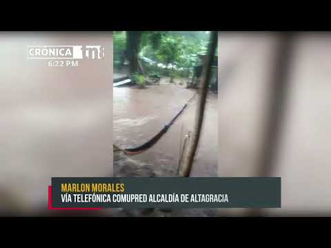 Fuertes lluvias en la Isla de Ometepe: Autoridades atentas - Nicaragua