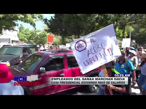 ¡Con Cacerolazo! Empleados del SANAA continúan en protestas exigiendo salarios atrasados