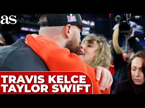 TRAVIS KELCE, sobre el BESO con TAYLOR SWIFT tras clasificar a la SUPER BOWL: Soy un afortunado