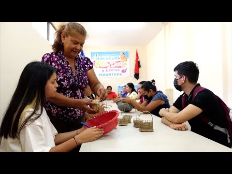 Inicia taller de artesanías en la escuela de arte y cultura de Masatepe