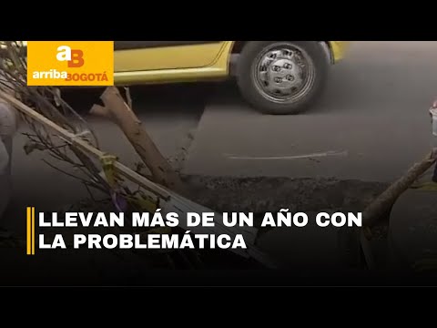Denuncian hundimiento de la vía principal del barrio Los Almendros, en Suba | CityTv
