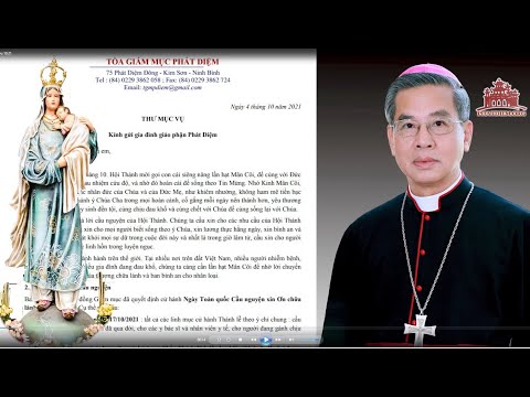 Thư mục vụ của Đức TGM Giuse Nguyễn Năng: Kính gửi gia đình giáo phận Phát Diệm 04.10.2021