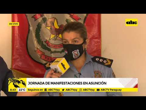 Ante manifestaciones, la Policía afirma que garantizará el libre tránsito en Asunción