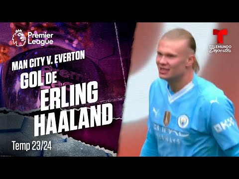 Goal Erling Haaland - Manchester City v. Everton 23-24 | Premier League | Telemundo Deportes