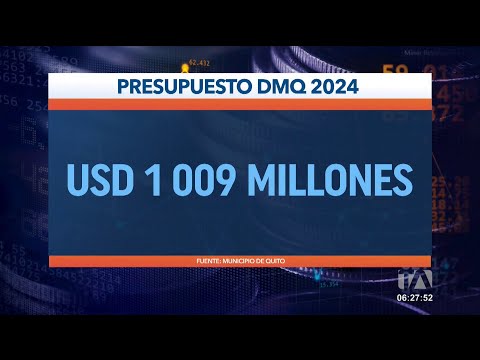 1.009 millones de dólares es el presupuesto aprobado por el Concejo Metropolitano de Quito