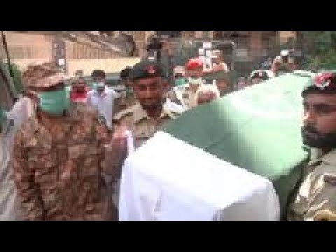 Funeral held for military officer in Karachi