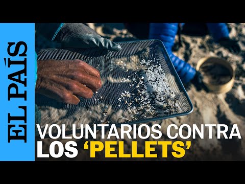 GALICIA | Voluntarios retiran los ‘pellets’ de las playas con coladores y rejillas improvisadas