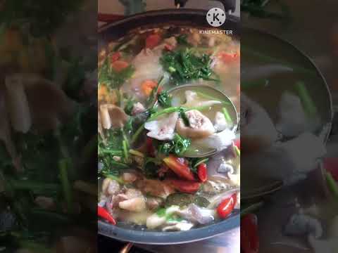 ต้มไก่ต้มยำไก่บ้านน้ำใสใส่เค